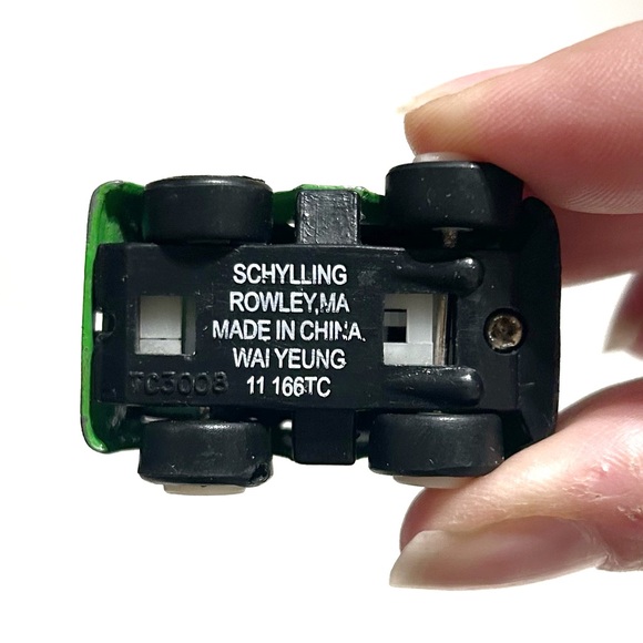 Schylling Miniature Die Cast Model Toy Cars Green Black Cyan Blue Van Pull Back - Picture 12 of 16